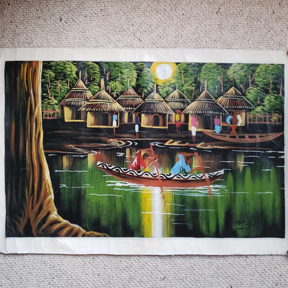 Ghana original oil painting on canvas